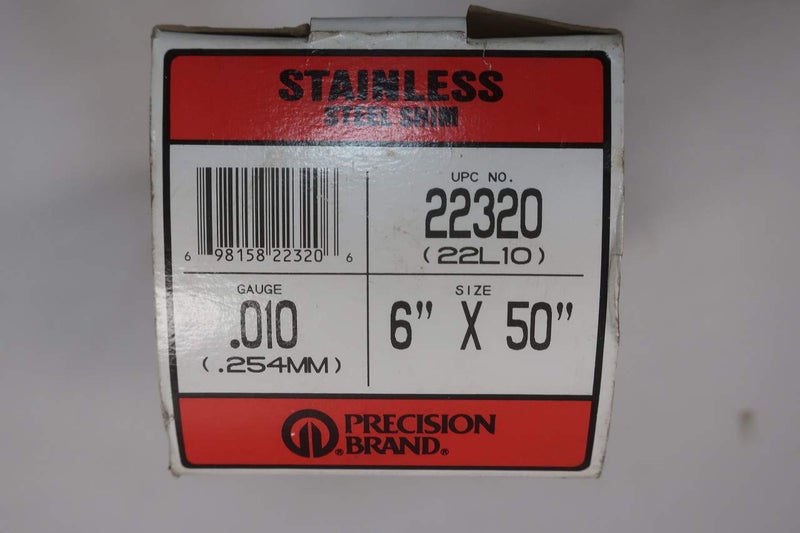 Precision Brand 22320 22L10 Stainless Steel Shim 6IN X 50IN .010 Gauge - Image 5