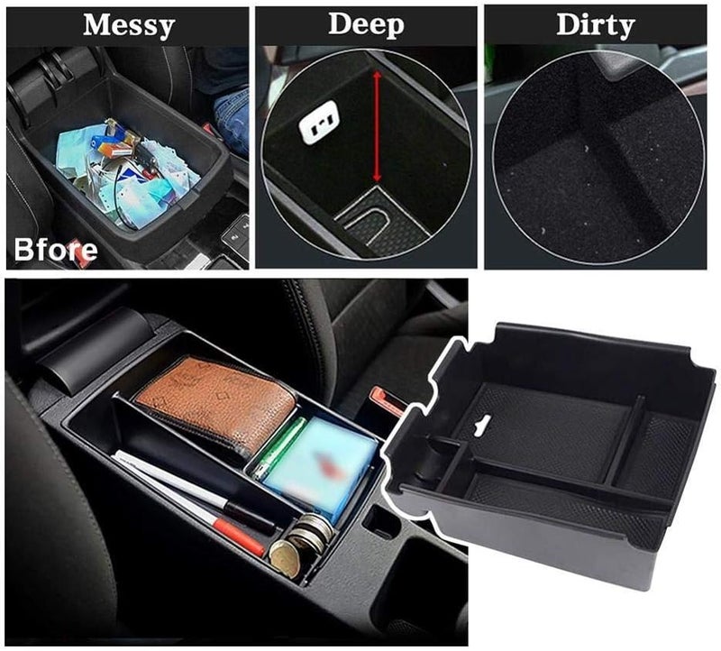 QASULER Car Central Storage Box for Santa Fe 2020 - Image 4