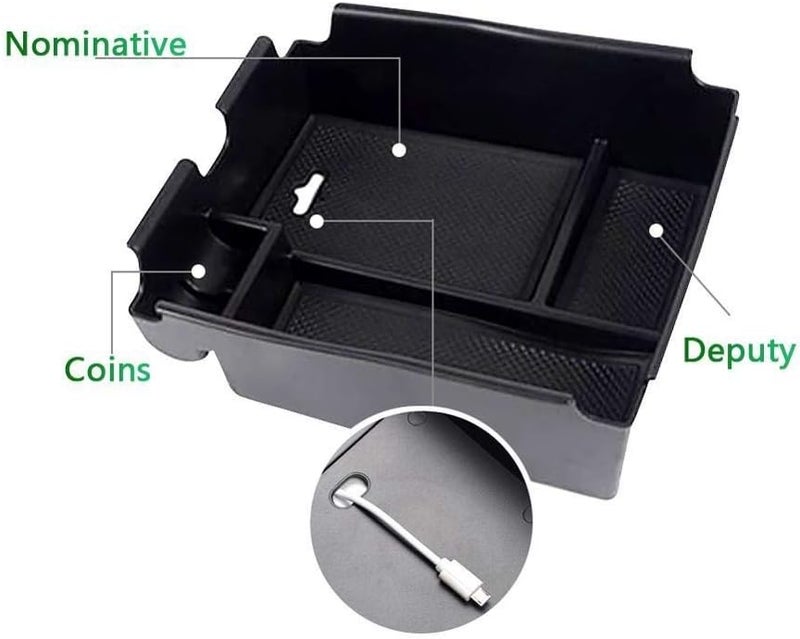 QASULER Car Central Storage Box for Santa Fe 2020 - Image 2