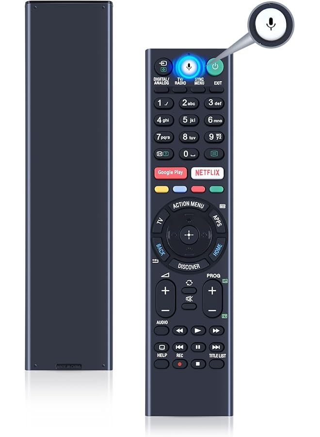 ريموت صوتي بديل RMF-TX300E RMF-TX200E RMF-TX200A مناسب لتلفاز سوني برافيا أندرويد KD-85X8500D KD-75X9400D KD-49X8000D KD-55X9300D KD-65X8500D KD-65X9300D KD-55X9000E KD-55X9300E