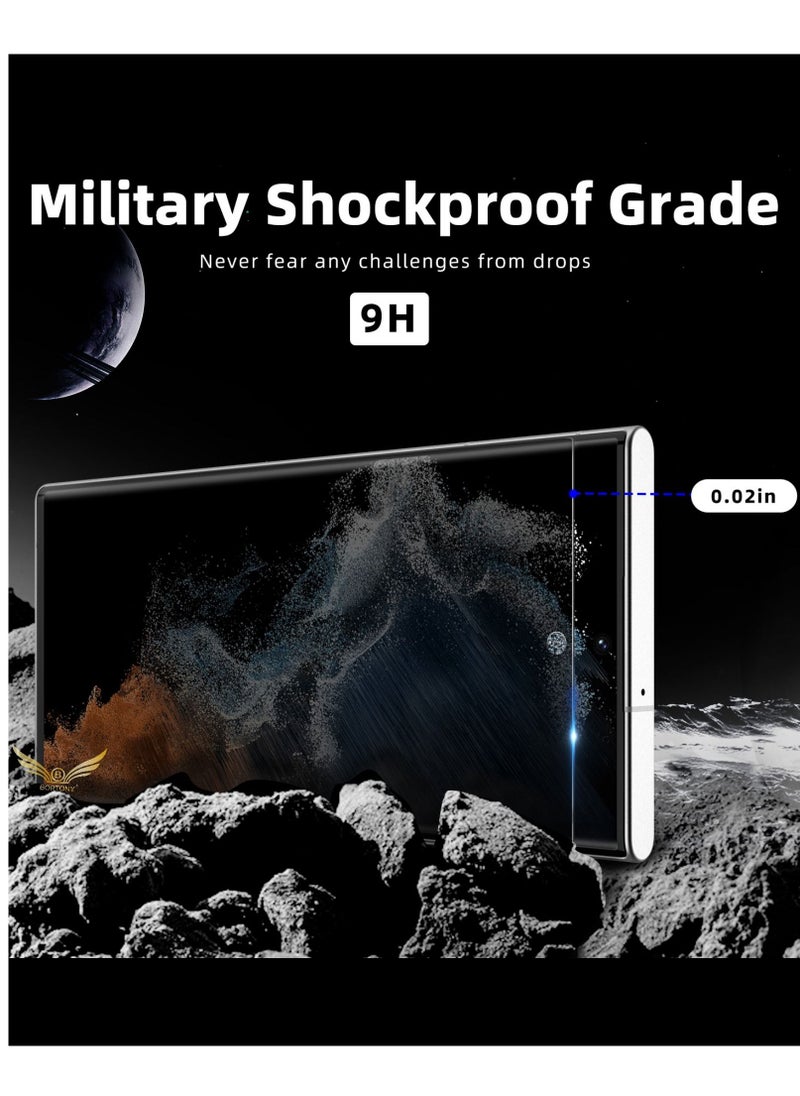 BORTONY Matte Privacy Full Adhesive Flexible Screen Protector [Support in-Screen Unlock] [Anti Spy] [Case Friendly] for Samsung Galaxy S22 Ultra 5G 6.8''  - Image 5