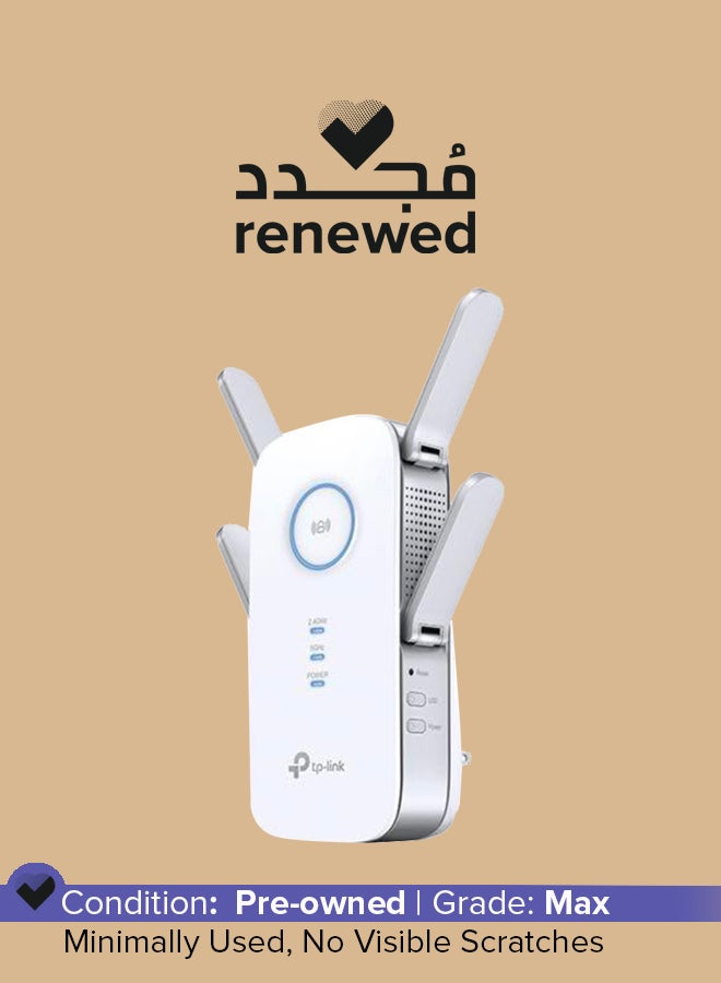 TP-LINK Renewed - Mesh WiFi Range Extender AC2600 Dual Band Wi-Fi Router RE650 White - Image 1