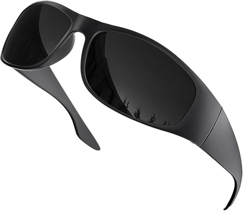 grinderPUNCH Polarized Wrap Around Sunglasses for Men and Women – Lightweight Sports Wraparound Sunglasses UV Protection - Image 1