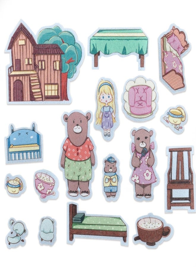 CHEFAN Felt Flannel Board Stories for Toddler,Goldilocks and The Three Bears,Preschool Felt Activities,Flannel Graphic - Image 1