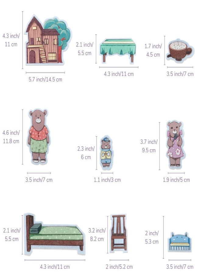 CHEFAN Felt Flannel Board Stories for Toddler,Goldilocks and The Three Bears,Preschool Felt Activities,Flannel Graphic - Image 3