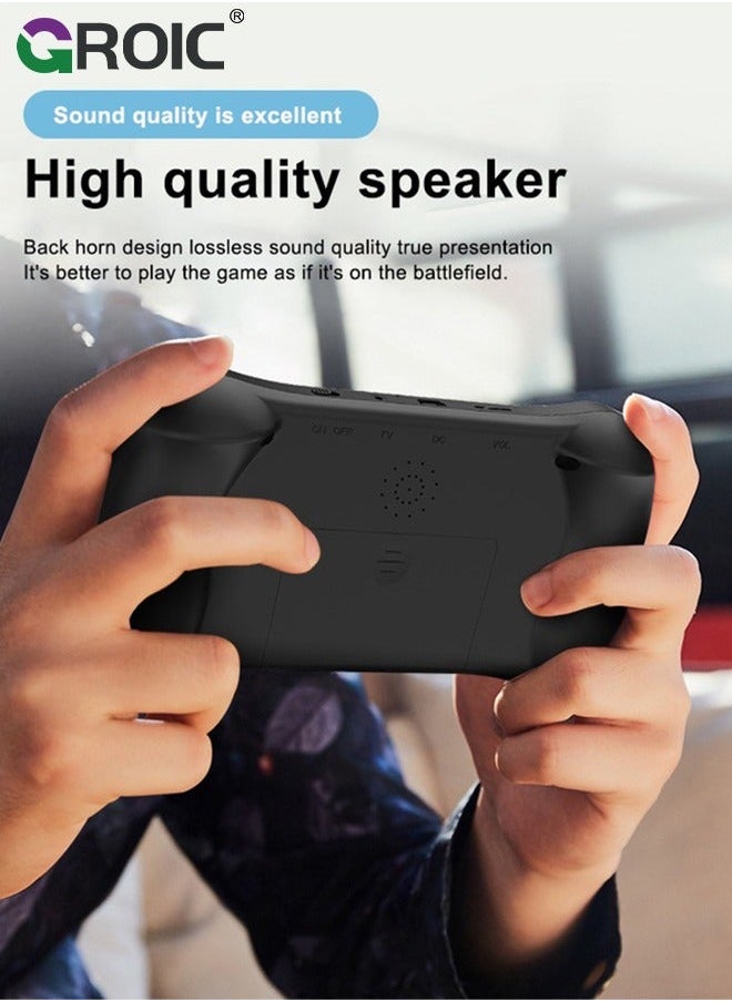 GROIC Black Handheld Game Console, 3.5 Inch Screen, Mini Games Console with 500 Classical Portable Video Consoles, Gaming Support for Connecting TV & Two Players  - Image 5