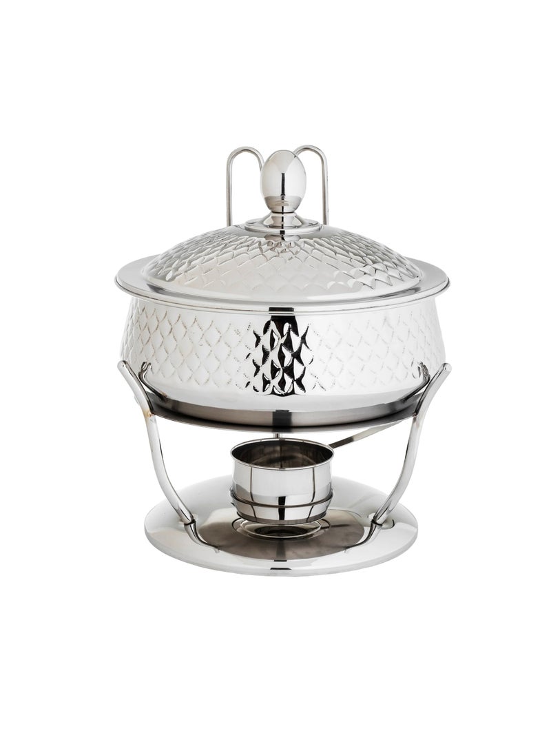 Maxima - Round Stainless Steel Chaffing Dish with Lid 4L - Image 1