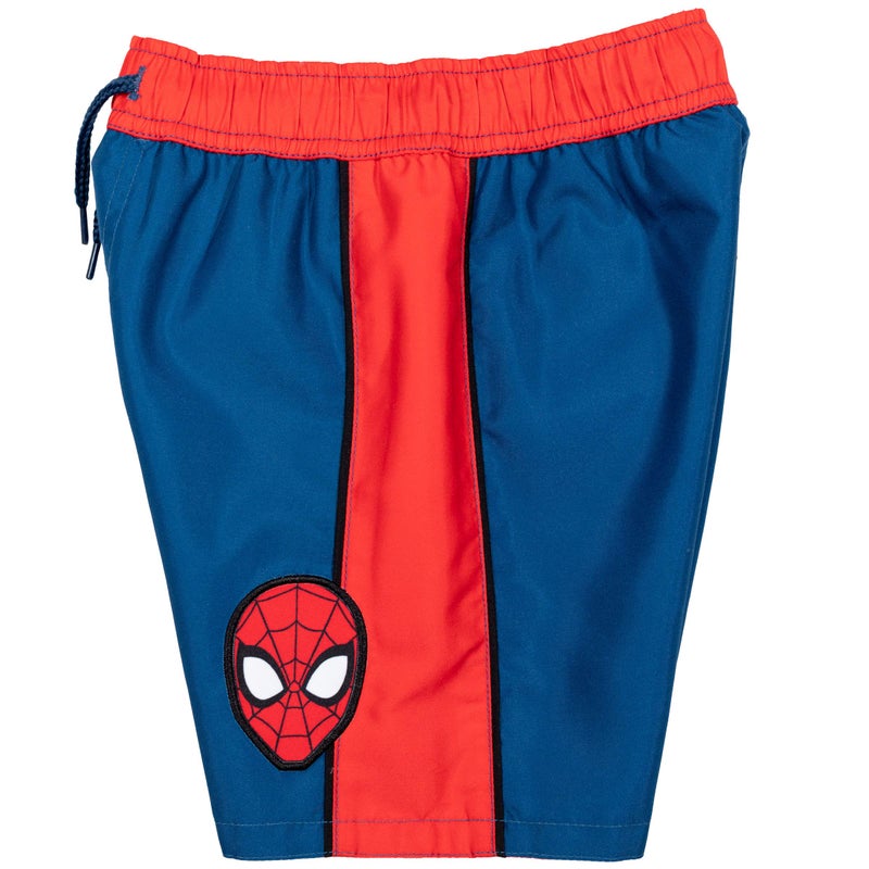 Marvel Spider-Man Little Boys UPF 50+ Cosplay Rash Guard & Swim Trunks Outfit Set Red/Blue 5-6 - Image 5