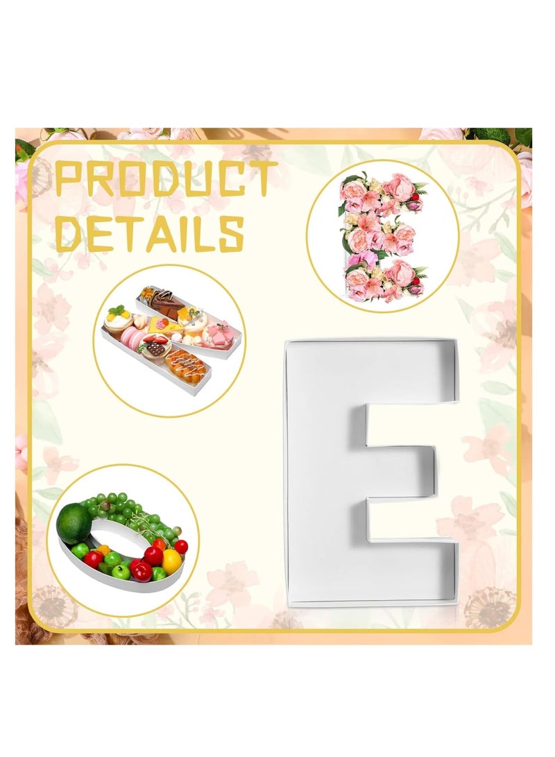 Zikra 3 قطع صينية حروف تشاركوتيري لحفلة استقبال المولود، رقم من الكرتون قابل للتعبئة، حرف من الكرتون لتشاركوتيري، صندوق حرف تشاركوتيري، صينية شكل حرف، صندوق هدايا فارغ قابل للتعبئة للحفلة - Image 5