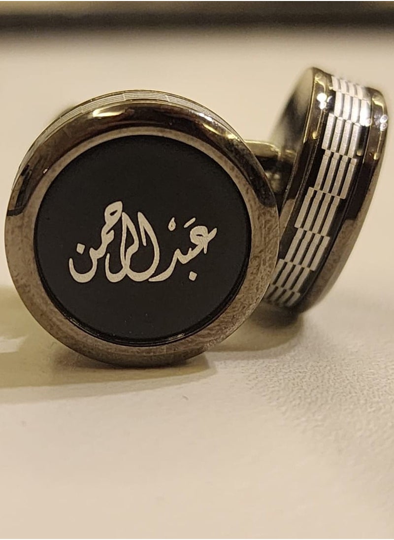 Generic - Elegant Unique Cufflinks for Men with Different Names - Image 1