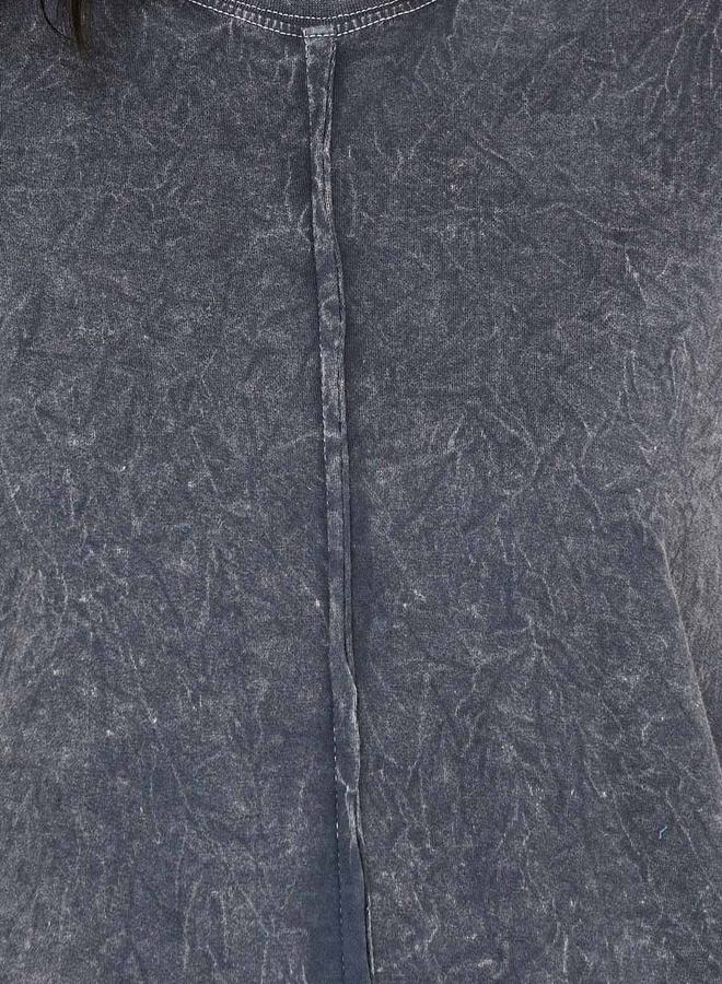 ستايلي تيشيرت بأكمام واسعة مبالغ فيها وخياطة ظاهرة - Image 3