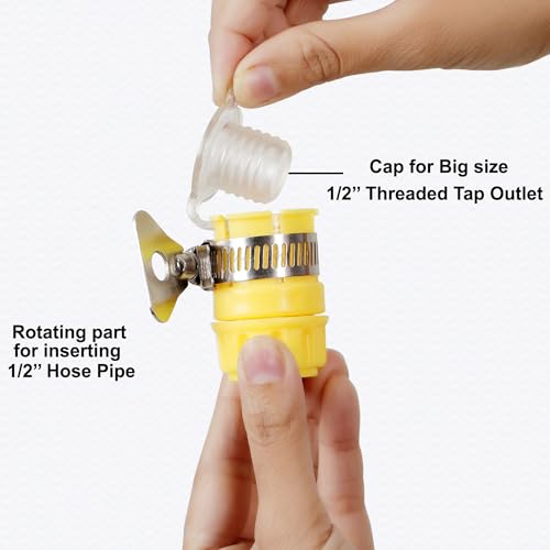 GLUN® Garden Tap to Watering Hose Connector, Universal Faucet Tap and Pipes Connector, Leak-Proof Tap Connector to Hose Adapter - Image 2