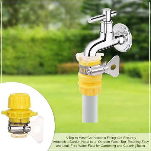 GLUN® Garden Tap to Watering Hose Connector, Universal Faucet Tap and Pipes Connector, Leak-Proof Tap Connector to Hose Adapter - Image 4