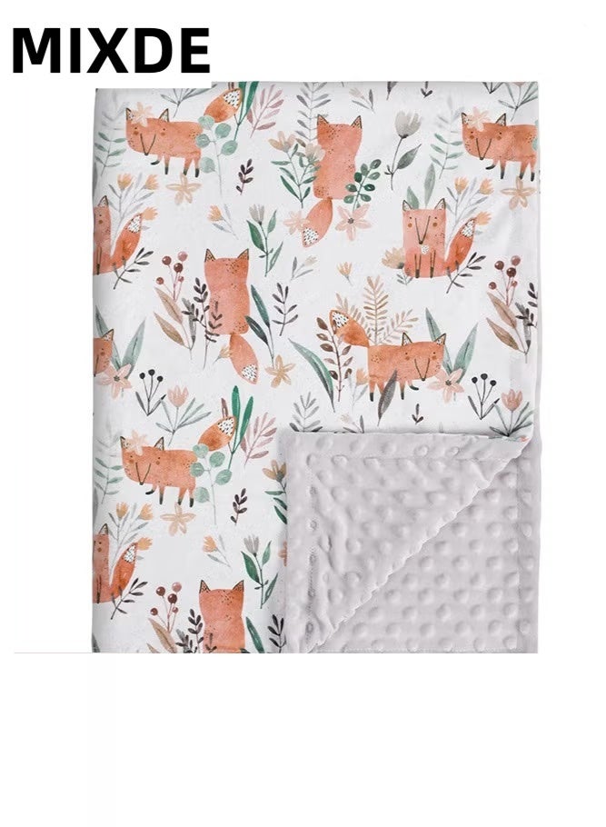 MIXDE Kids Baby Blanket Newborn Gifts, Soft Plush Blankets with Dotted Backing, Fleece Fabric Essentials for Unisex, Toddlers, Boys Girls 75x100cm - Image 1