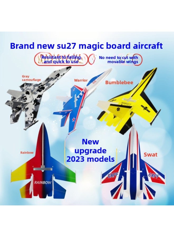 SU27 Fall-resistant Magic Board Air Aircraft Fixed Wing Model Aircraft Remote Control Aircraft Accessories Shell Template-Color:SU27 Special Police  - Image 1