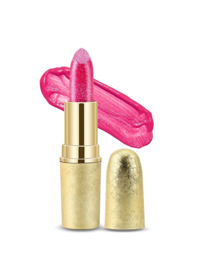 Boobeen Glitter Lipstick Hydrating Lip Balm Sparkling Shine Lip Color Nonstick Highly Pigmented Formula Gives Metallic Finish Lip Makeup For Women And Girls (Sparkling 4) - Image 1