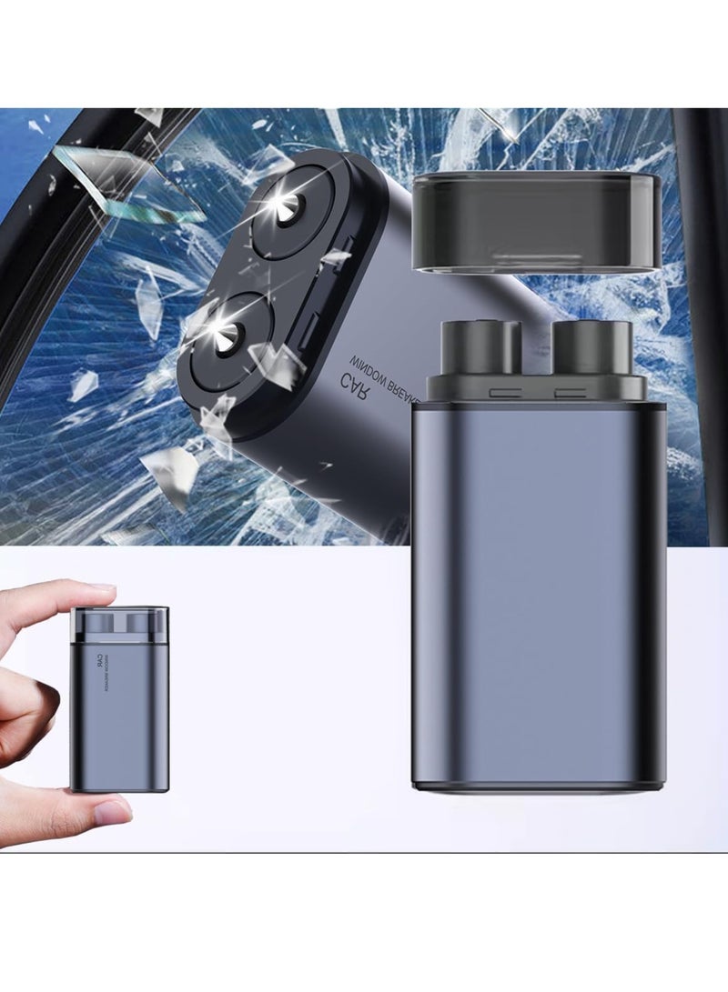 أداة طوارئ مدمجة للهروب من السيارة مع رأس مطرقة مزدوج، 2 في 1 لكسر الزجاج وقاطع حزام الأمان للإنقاذ الآمن على اليابسة وتحت الماء - Image 1