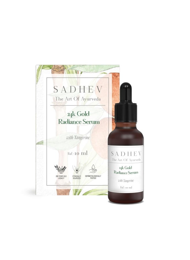 Sadhev Ayurvedic 24K Gold Radiance Serum - 10ml - Image 1