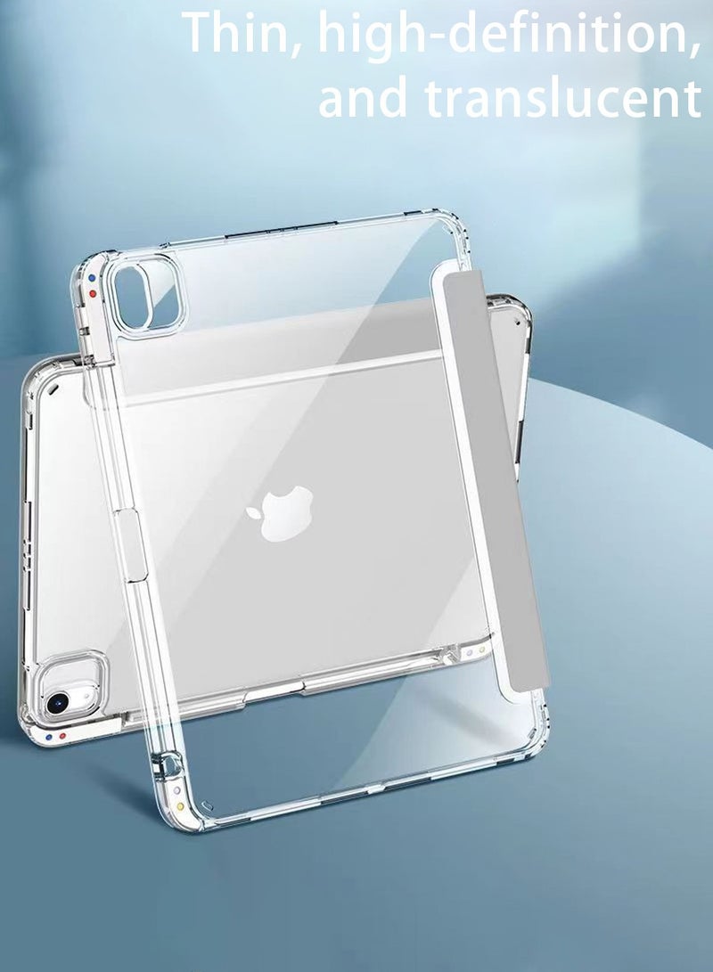 11 Inch Clear Case with Pen Holder,for iPad Pro (4th/3rd/2nd/1st Generation) Slim Stand Hard Shell Back Protective Case,Full Body Shock Resistant iPad Case, Anti-Yellowing Case, Clear Case  - Image 3