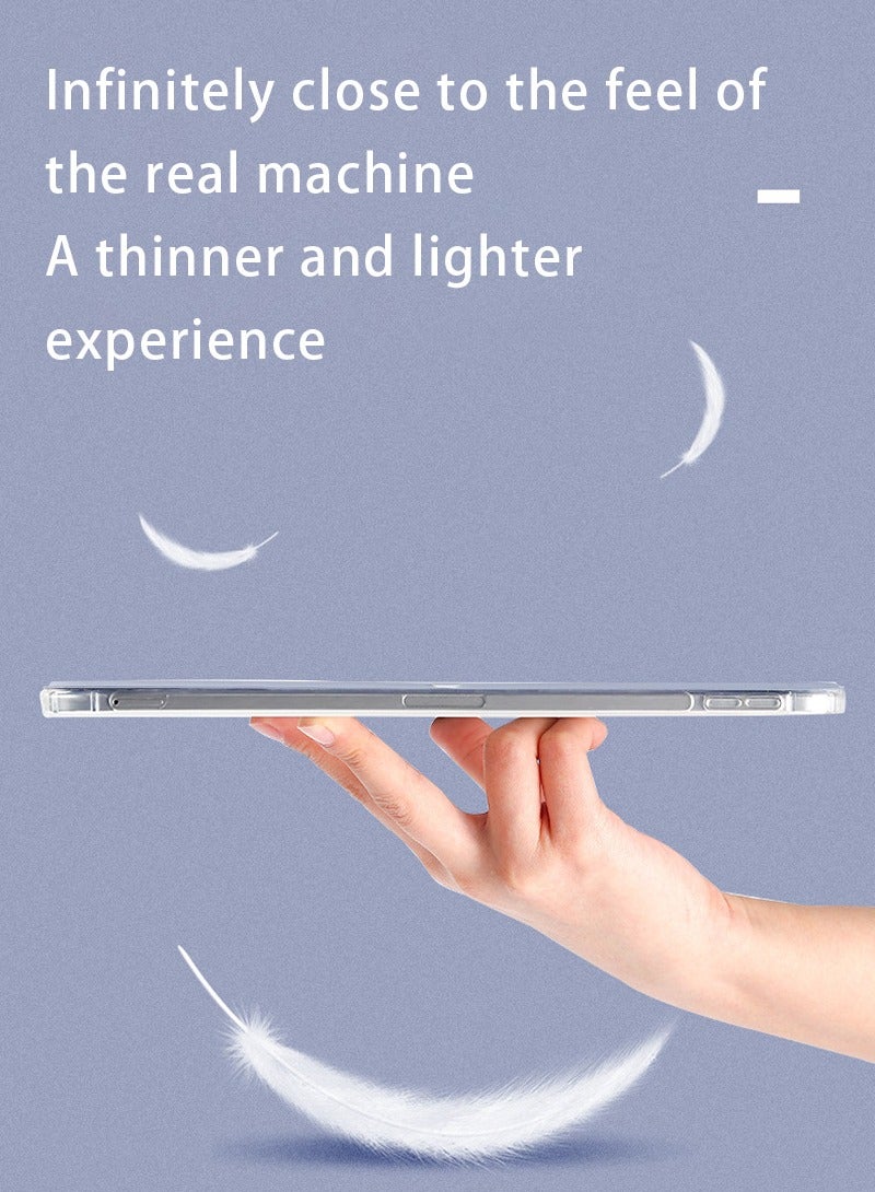 11 Inch Clear Case with Pen Holder,for iPad Pro (4th/3rd/2nd/1st Generation) Slim Stand Hard Shell Back Protective Case,Full Body Shock Resistant iPad Case, Anti-Yellowing Case, Clear Case  - Image 5