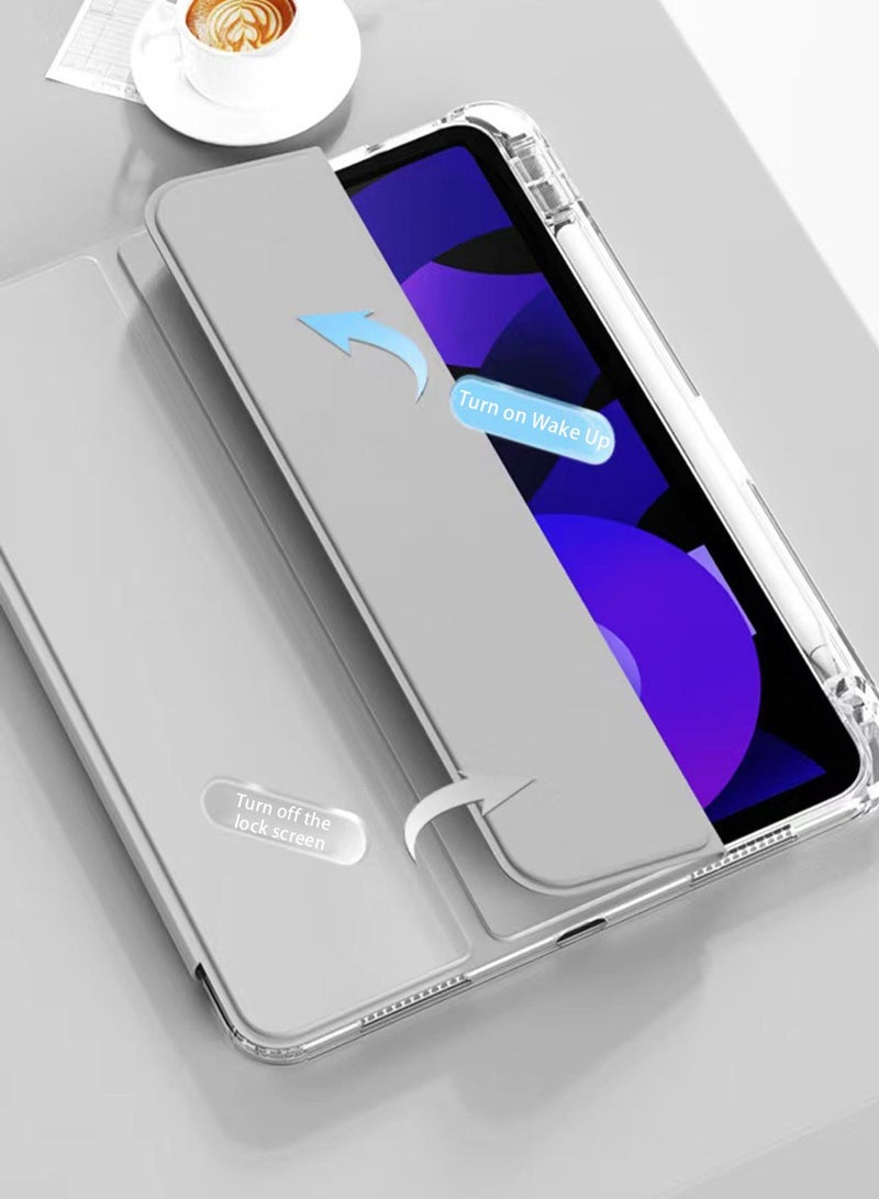 11 Inch Clear Case with Pen Holder,for iPad Pro (4th/3rd/2nd/1st Generation) Slim Stand Hard Shell Back Protective Case,Full Body Shock Resistant iPad Case, Anti-Yellowing Case, Clear Case  - Image 2