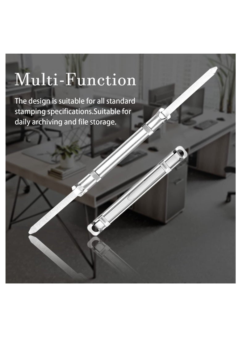 MARKQ - 50 Pack Metal File Fastener 8 cm Prong Paper Fasteners with Standard 2 Hole Punch Compressor for Paper File Folder - Image 1