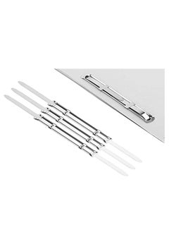 50 Pack Metal File Fastener 8 cm Prong Paper Fasteners with Standard 2 Hole Punch Compressor for Paper File Folder
