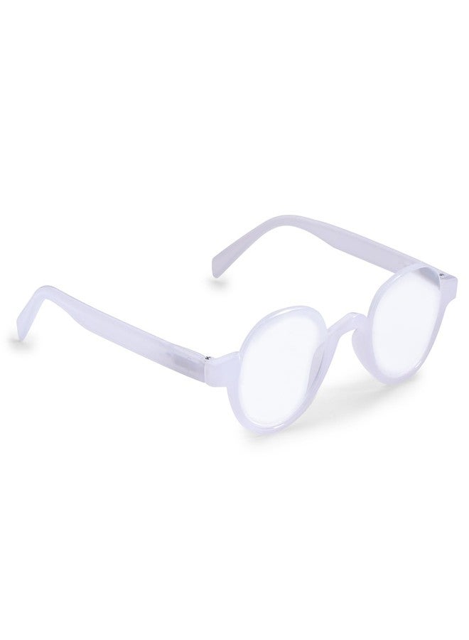 AEC Librarian6 Unisex Reading Glasses +2.75 Power Full Rim Stylish Dual-Tone Plastic Frame Eyeglasses Clear Vision & Comfortable Fit Includes Soft Sleeve Case for Men & Women (FrostedWhite) - Image 4