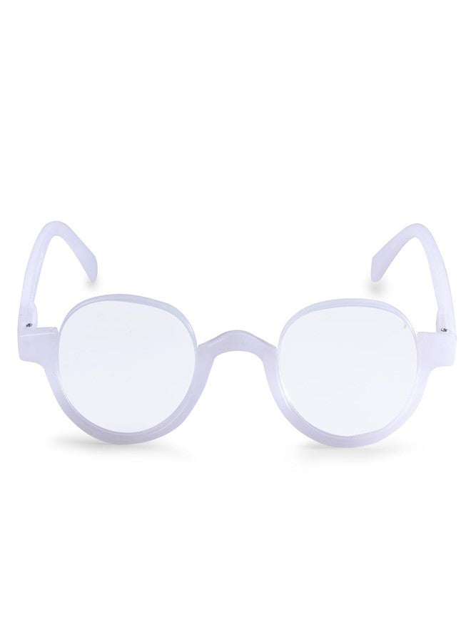 AEC Librarian6 Unisex Reading Glasses +2.75 Power Full Rim Stylish Dual-Tone Plastic Frame Eyeglasses Clear Vision & Comfortable Fit Includes Soft Sleeve Case for Men & Women (FrostedWhite) - Image 3