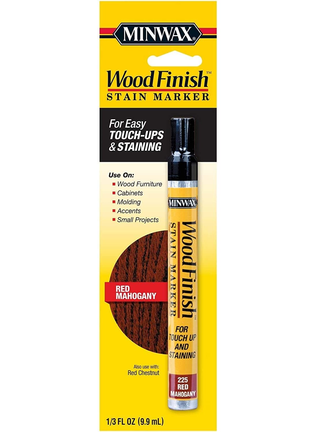 Minwax Minwax 63484000 Wood Finish Stain Marker Red Mahogany  1 