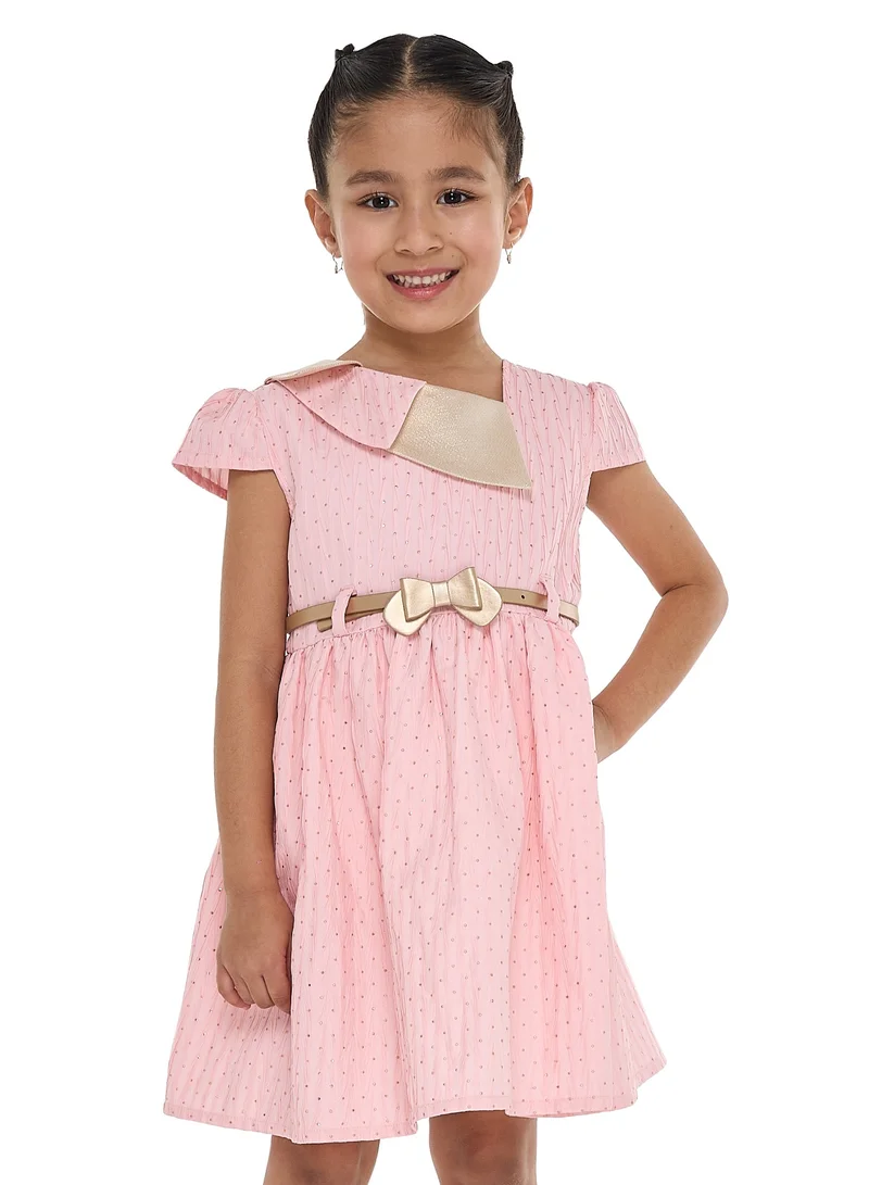 victor and jane Collared Fit-and-Flare Dress