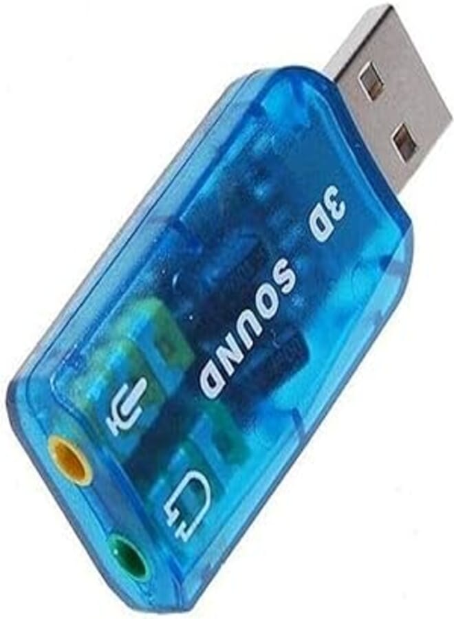 USB 5.1 Stereo Sound Card Adaptor (Windows 7 Compatible)