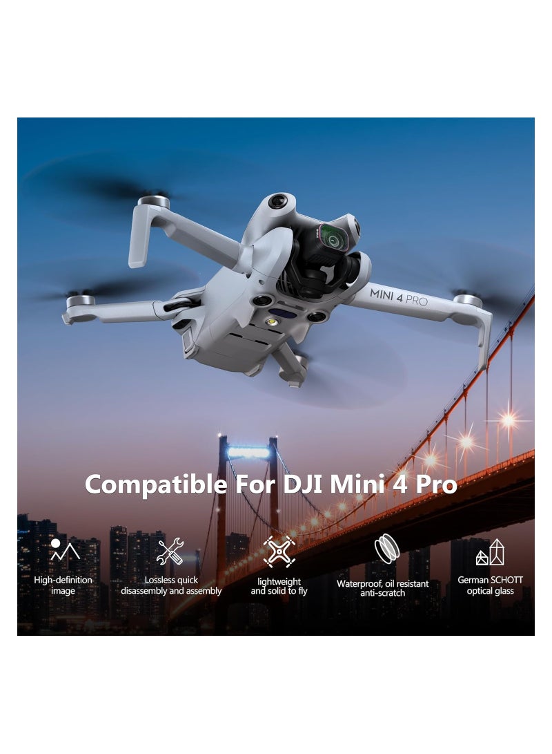 Star Filter for Mini 4 Pro, Multi Coated Star Filter Fit for DJI Mini 4 Pro Accessories, Mini 4 Pro Filters Set Accessories, Protection Drone Camera Lens(Aluminum Version)  - Image 2