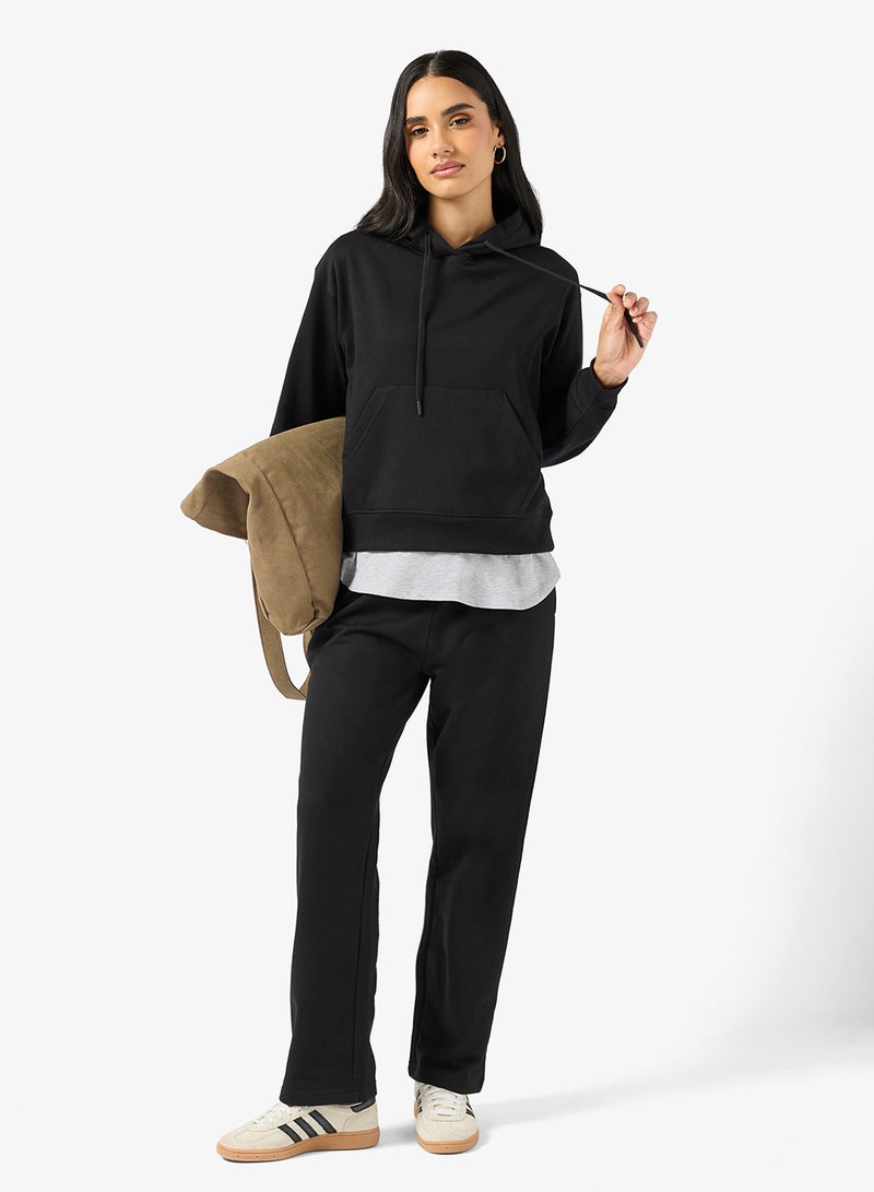 Ginger Basics Hooded Sweatshirt & Wide Leg Sweatpant Set - Image 1