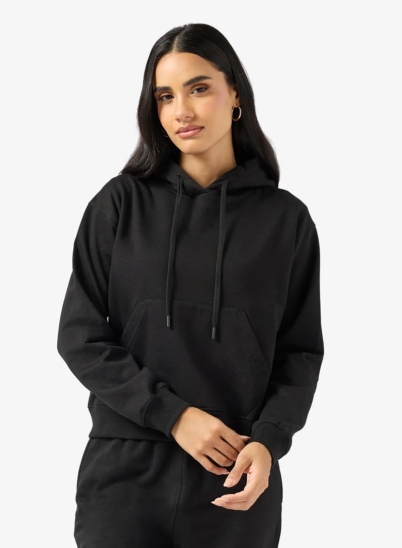 Ginger Basics Hooded Sweatshirt & Wide Leg Sweatpant Set