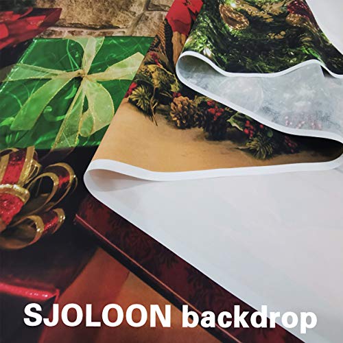 SJOLOON 8x6ft Christmas Photography Backdrops Child Christmas Fireplace Decoration Background for Photo Studio (11209) - Image 5