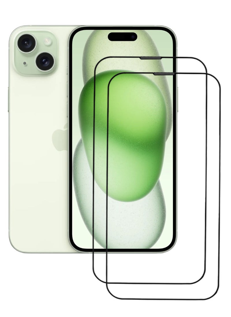 ACLIX 2 Pieces Antistatic ESD Dustproof Premium Quality High Definition Tempered Glass Screen Protector Designed For  iPhone 15 - Image 1
