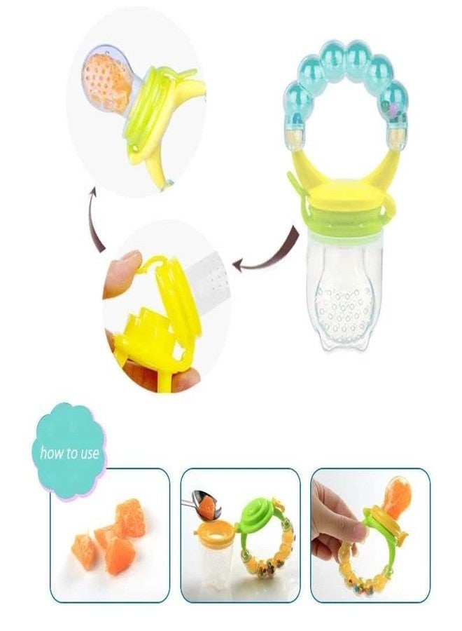 Chopchi Combo of 7 Item Baby Pacifier with Rattle 1 Pcs, Spoon 90ML 1 Pcs,Teether 1 Pcs,Finger Brush 1 Pcs,Sky Blue Dry Sheet Small Size 50x70cm 1 Pcs, Baby bib 1 pcs & Steel Bottle 240 ML(Blue Set) - Image 3
