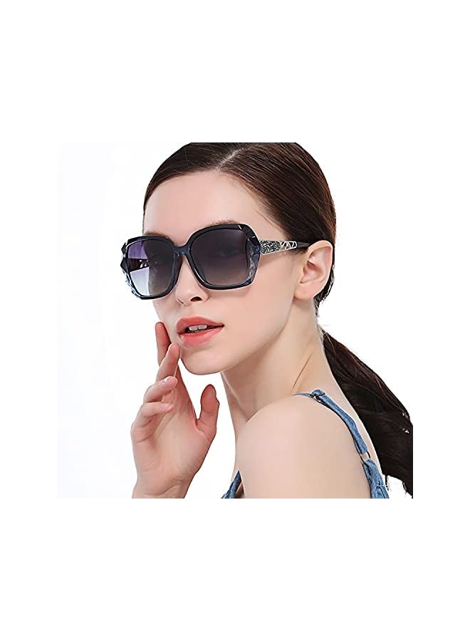 NALANDA Polarized Aviator Sunglasses With Carving Pattern UV400 HD Lens Metal PC Frame for Women's Glasses For Outdoor Travel Driving Daily Use,Vintage Retro Stylish Design,100% UV Blocking - Image 5