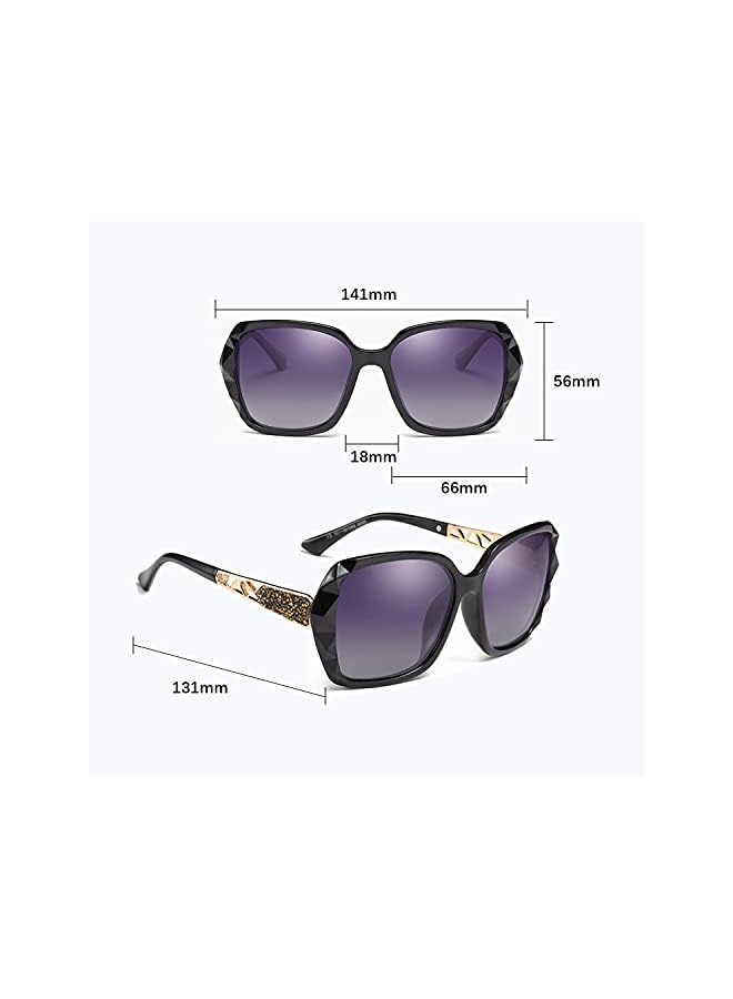 NALANDA Polarized Aviator Sunglasses With Carving Pattern UV400 HD Lens Metal PC Frame for Women's Glasses For Outdoor Travel Driving Daily Use,Vintage Retro Stylish Design,100% UV Blocking - Image 3