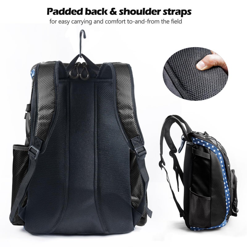 VIGEGARI Kids Baseball Bag for Boys 8-12 - Baseball Backpack for Boys 5-8 - Girls Softball Bag - Youth Baseball Bag for T-Ball, Softball Equipment, Baseball Gear, Bat Bag for Boys, Girls - Image 4