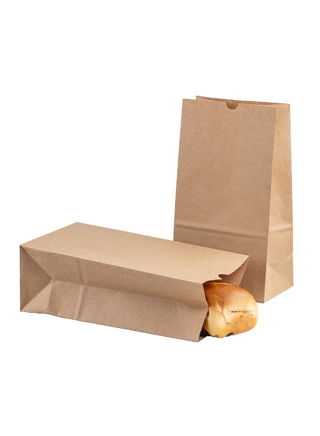 Restaurantware Bag Tek 12 LB Disposable Lunch Bags, 100 Sturdy Take-Out Bags - Flat Bottom, Great For Restaurants, Cafes, And Bakeries, Brown Kraft Popcorn Bags,  - Image 1