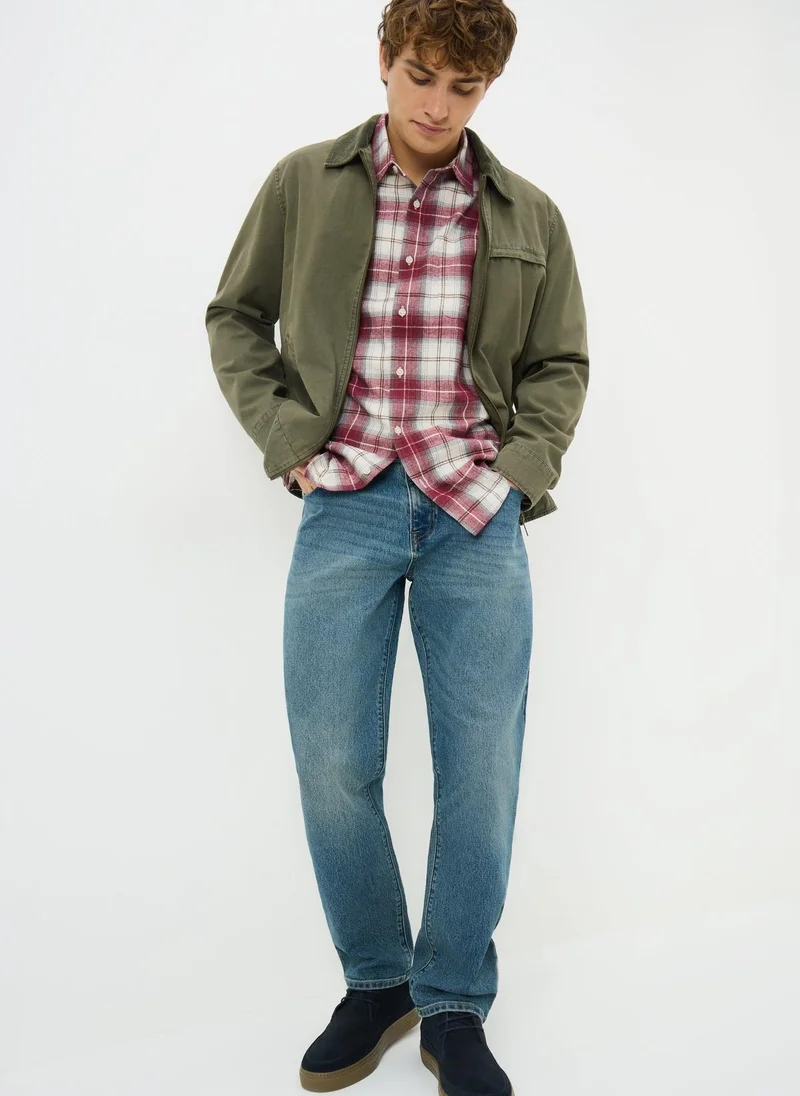 Matalan Burgundy Check Shirt