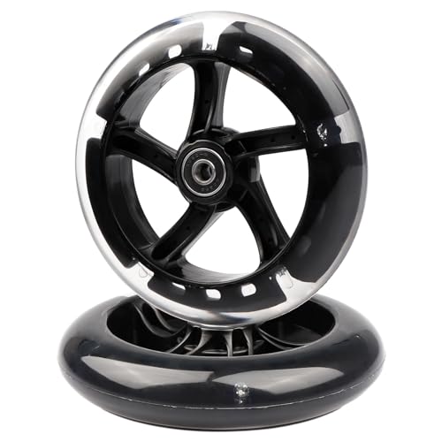 Gladeer FrontRear Swing Wiggle Scooter 145mm White Flashing PU Replacement Wheels for 3Wheeled Y Fliker A3 B3 C3 SP3 F3 Lift Scooter 2 - Image 1
