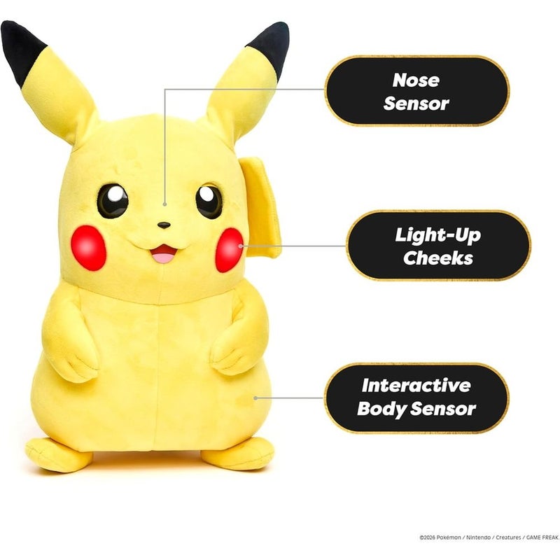 Wow! Stuff - Puppetonics Pokemon Pikachu Interactive Plush Toy with 120+ Sounds and Actions - POK-1001 - Image 5