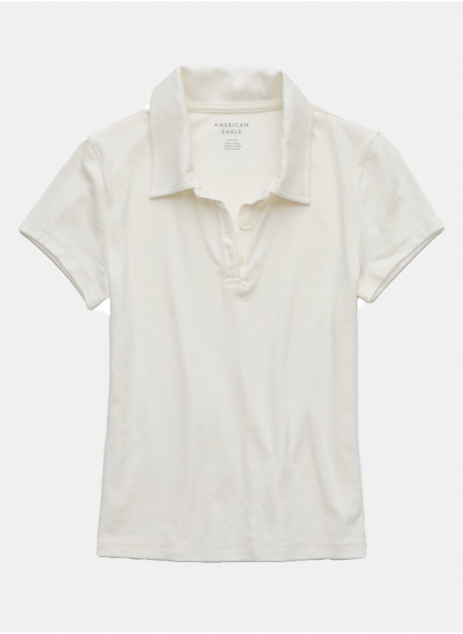 American Eagle - AE Polo Hey Baby Tee - Image 1