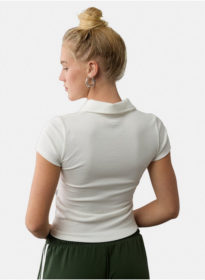 American Eagle - AE Polo Hey Baby Tee - Image 1