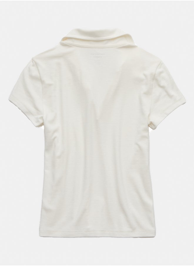 American Eagle - AE Polo Hey Baby Tee - Image 1