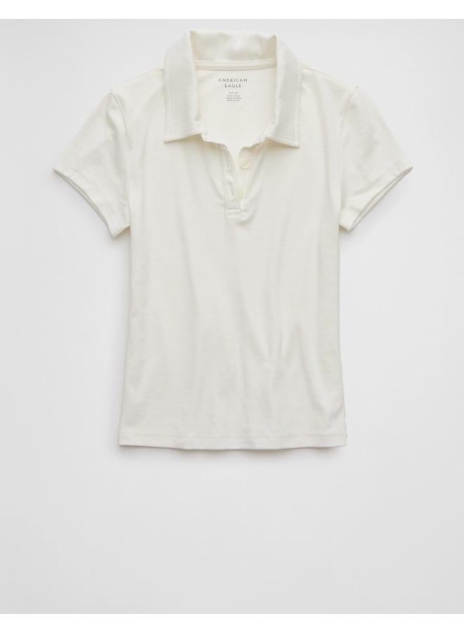 American Eagle AE Polo Hey Baby Tee - Image 3