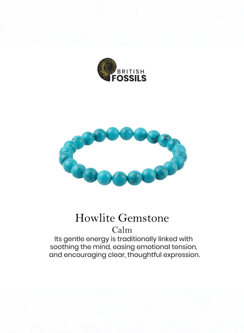 British Fossils Crystal Energy Howlite Bracelet - Image 4